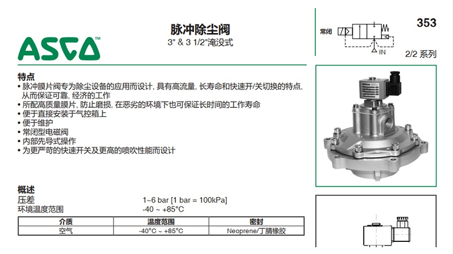 ASCO脉冲阀SCR353A230-图