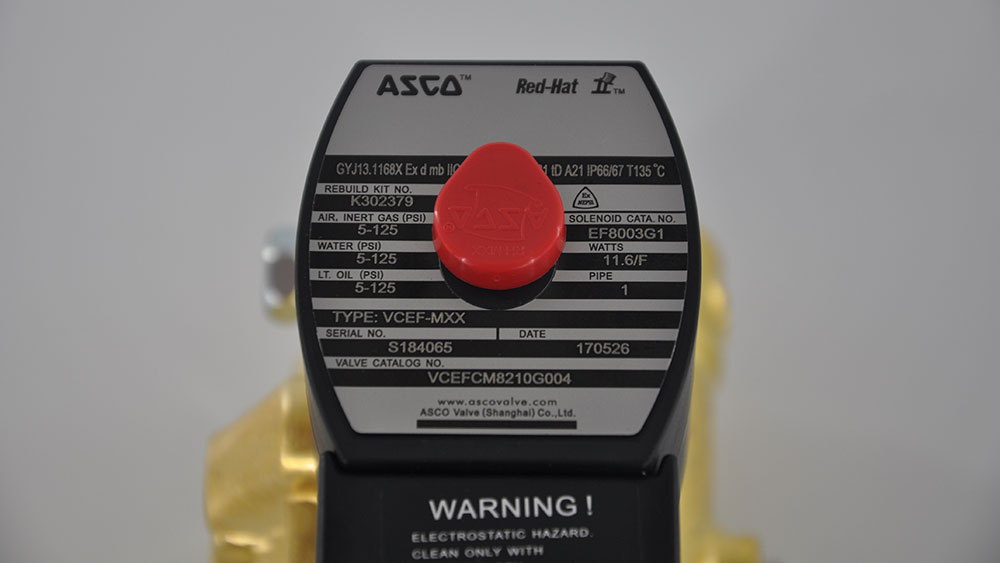 ASCO浇封防爆二通电磁阀VCEFCM8210G004