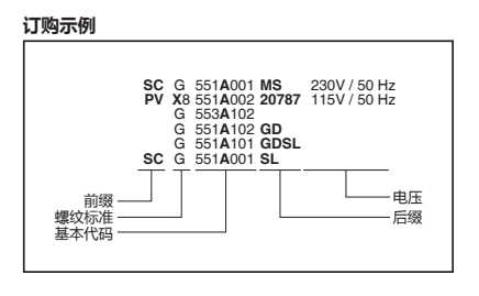 ASCO电磁阀SCG551A001MS订购示例