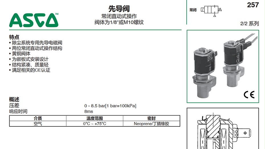 asco微型脉冲阀ULE257A002.图1