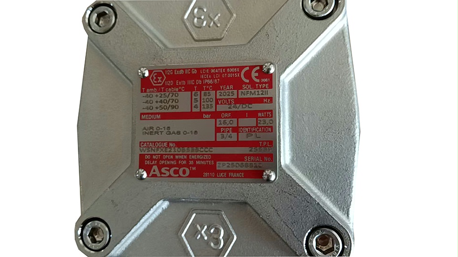 ASCO隔爆两通阀WSNFXE210B538CCC.4