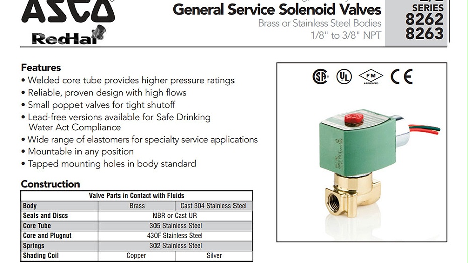ASCO高温电磁阀EF8262H220V.图1