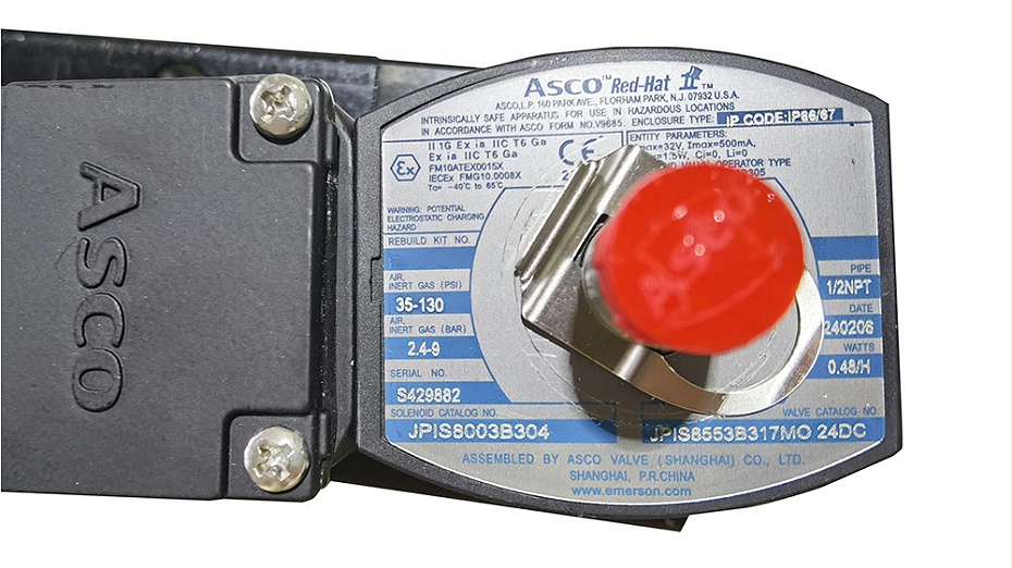 ASCO本安二位五通电磁阀JPIS8553B317MO.3