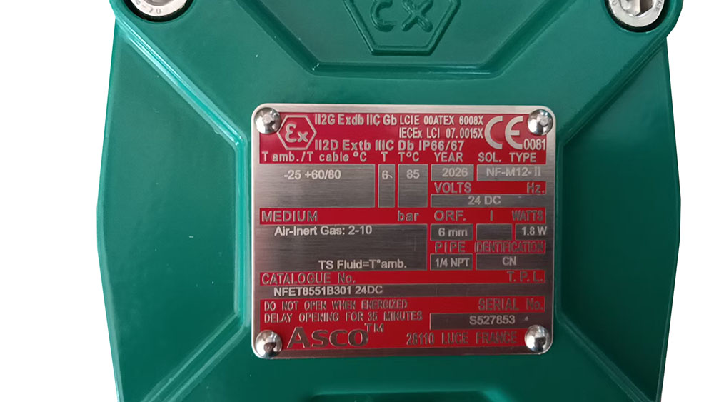 ASCO隔爆电磁阀NFET8551B301