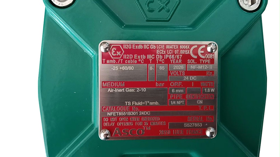 ASCO隔爆电磁阀NFET8551B301.4