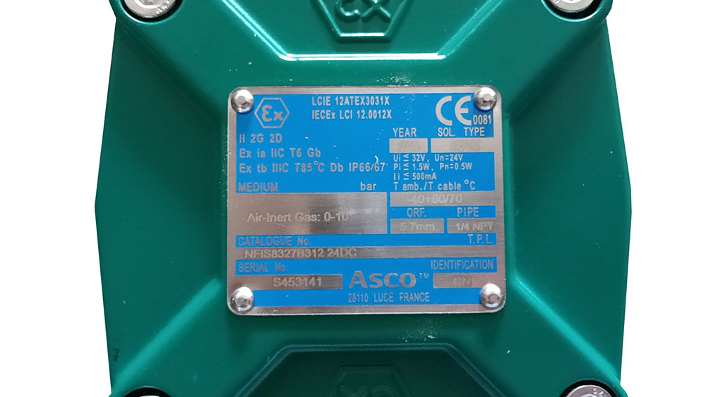 ASCO本安隔爆电磁阀NFIS8327B312