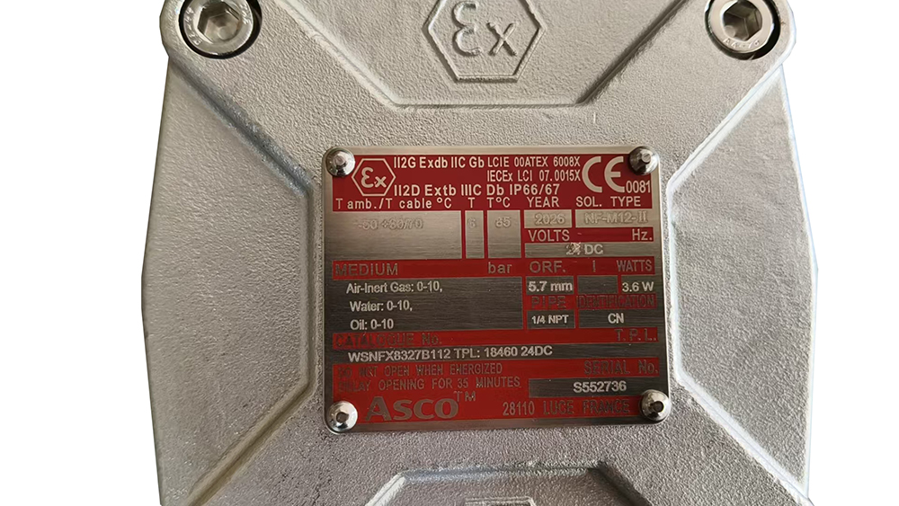 ASCO隔爆三通电磁阀WSNFX8327B112 ASCO隔爆三通电磁阀WSNFX8327B112