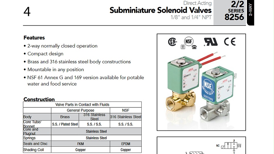 ASCO小口径两通电磁阀U82568004V.图1