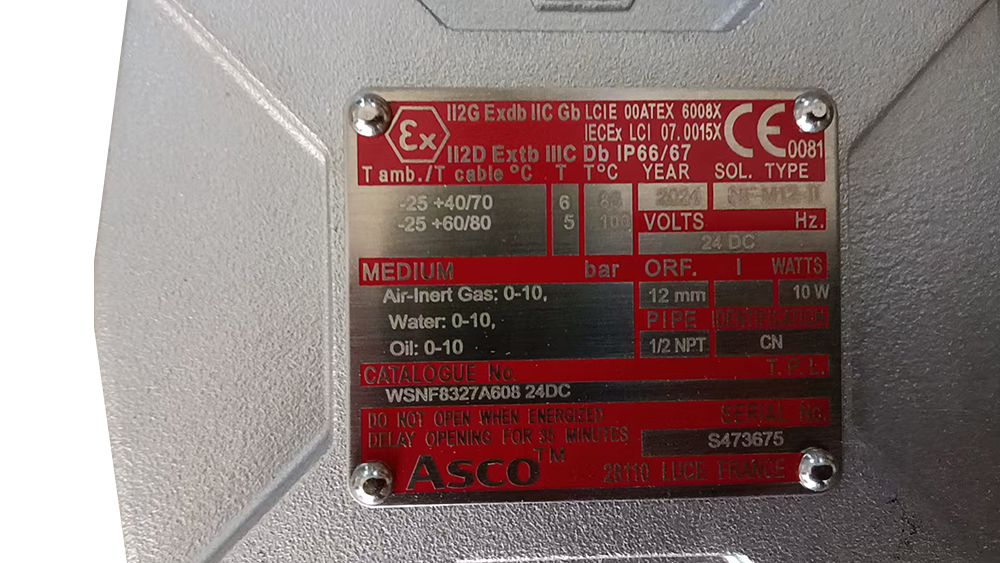 ASCO隔爆电磁阀WSNF8327A608
