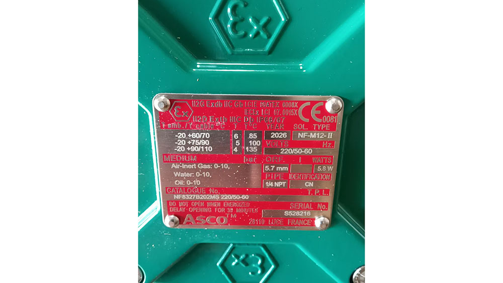 ASCO隔爆电磁阀NF8327B202MS