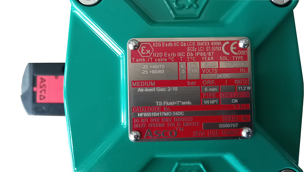 ASCO隔爆电磁阀NF8551B417MO